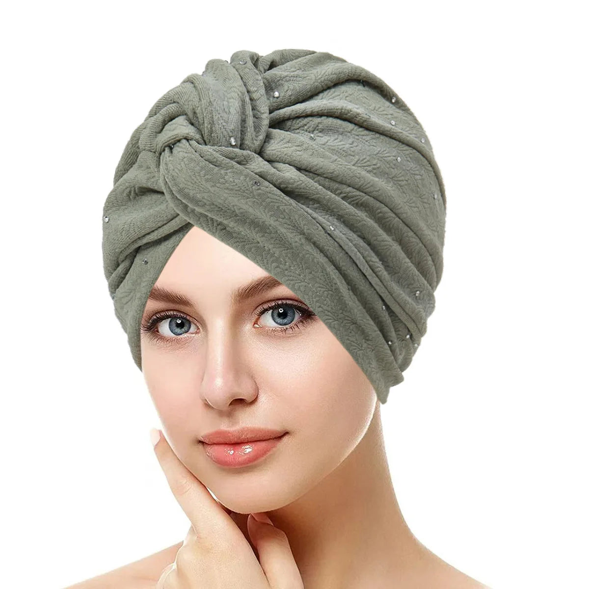 Women's Pleated Turbans in Various Colors