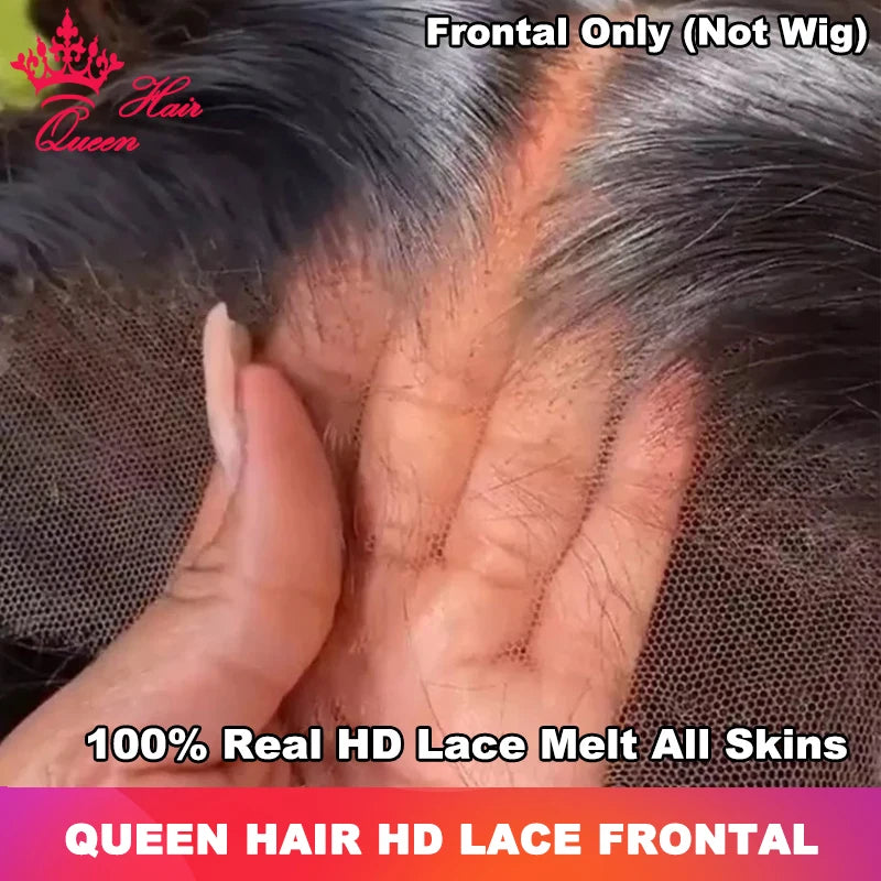 Frontal or Closure Only HD Invisible Melt Skin Lace Raw Human Hair in Body Wave or Straight