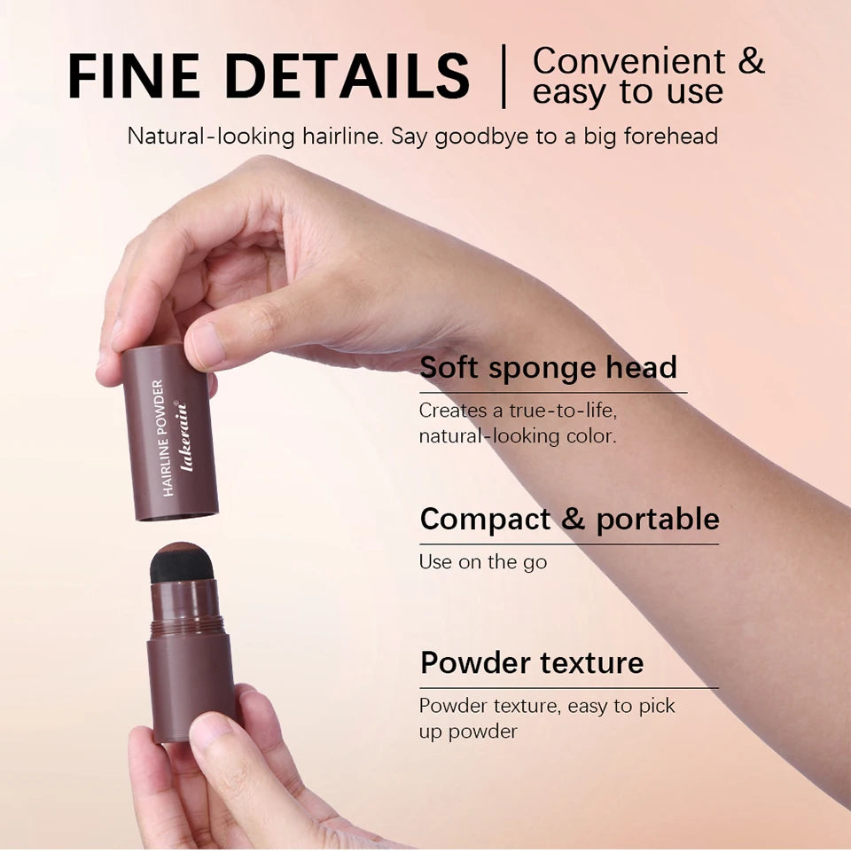Hairline Shadow Powder Hair Waterproof Hairline Root Cover Up Natural Black Brown Eyebrow Contour Stick Repair Fill in Hair Tool