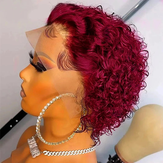 Pixie Curl Cut - Human Hair Wigs In Various Colors