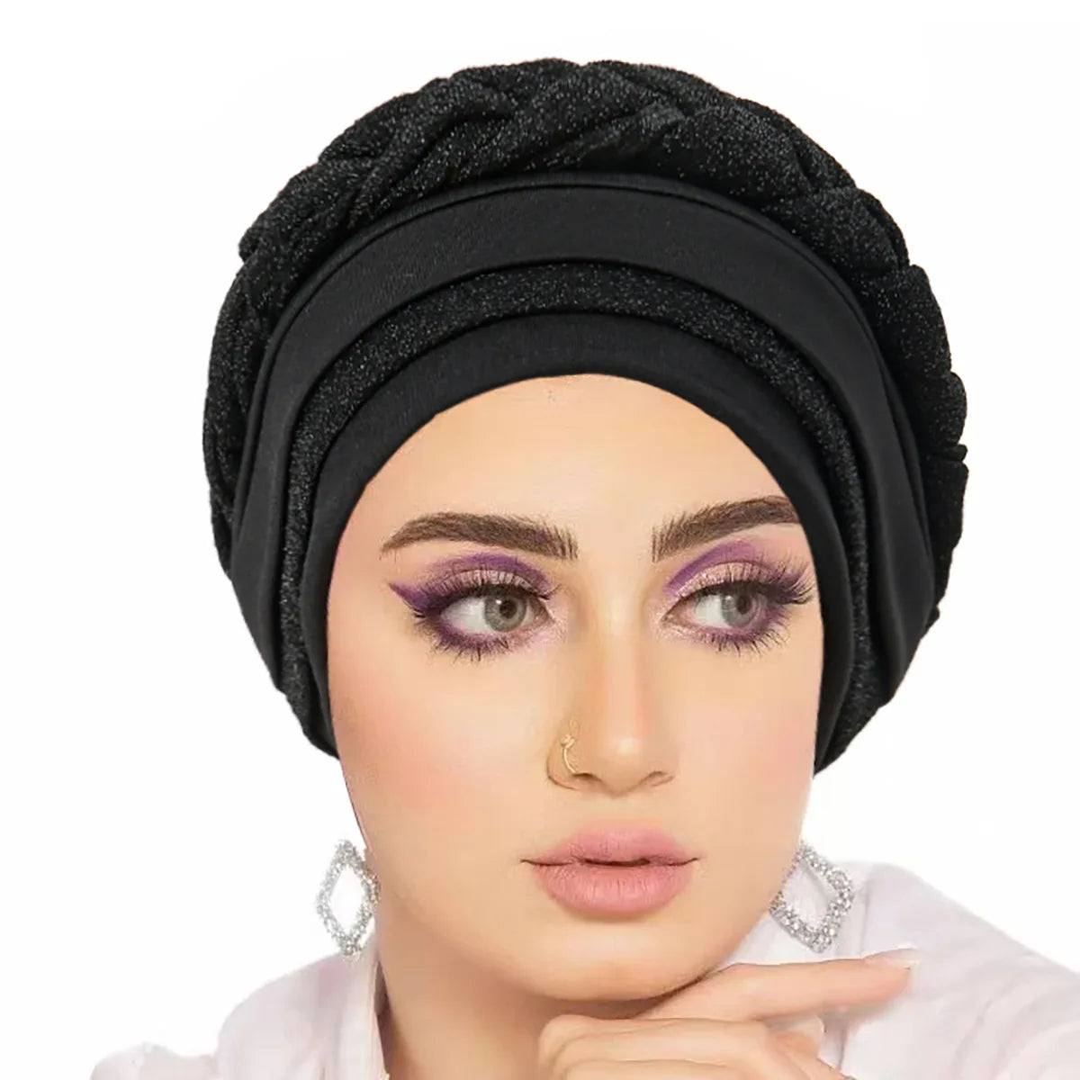 Women's Pleated Turbans in Various Colors