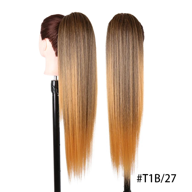 Long Synthetic Clip In Drawstring Ponytails - Various Options Available