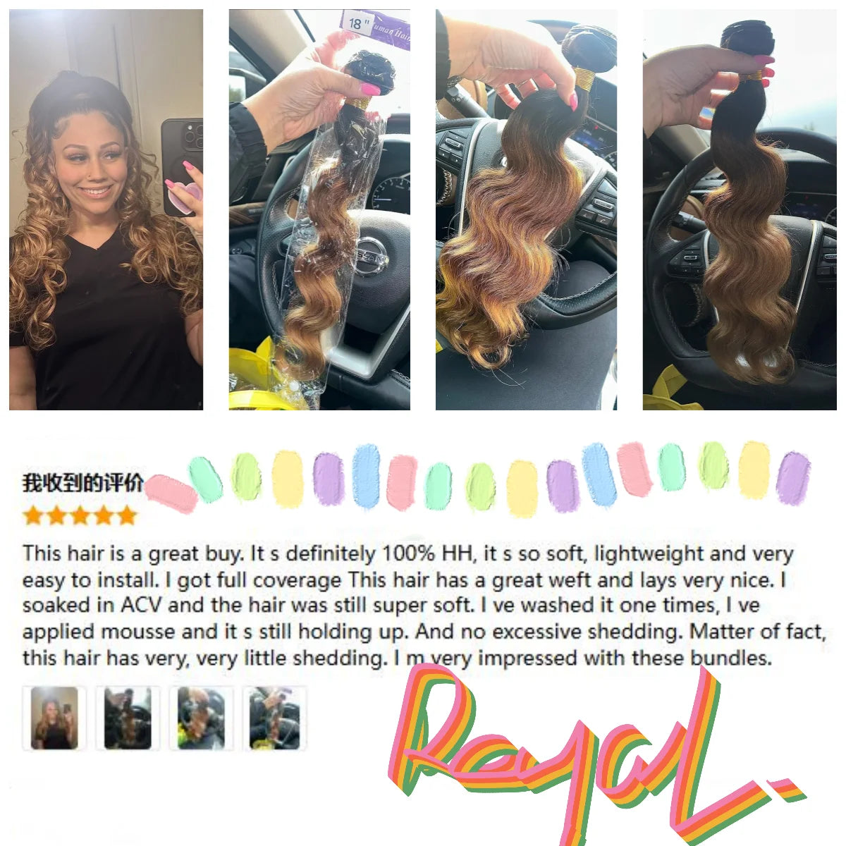 Ombre Body Wave 100% Unprocessed Virgin Brazilian Human Hair