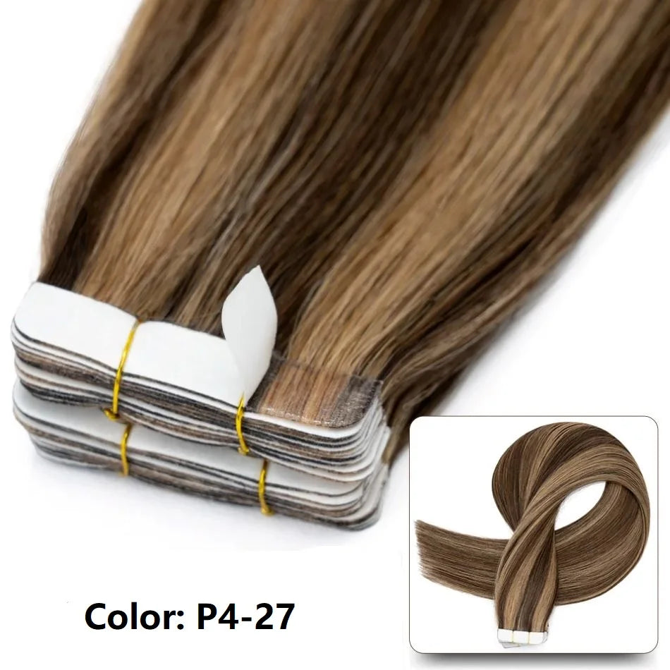 Straight - Tape in Human Hair Extensions 20 Pcs