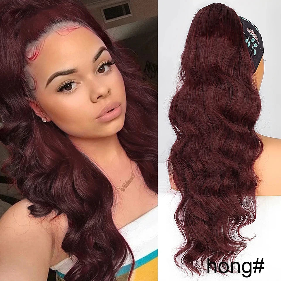 Synthetic Claw Clip In Short Curly Ponytails