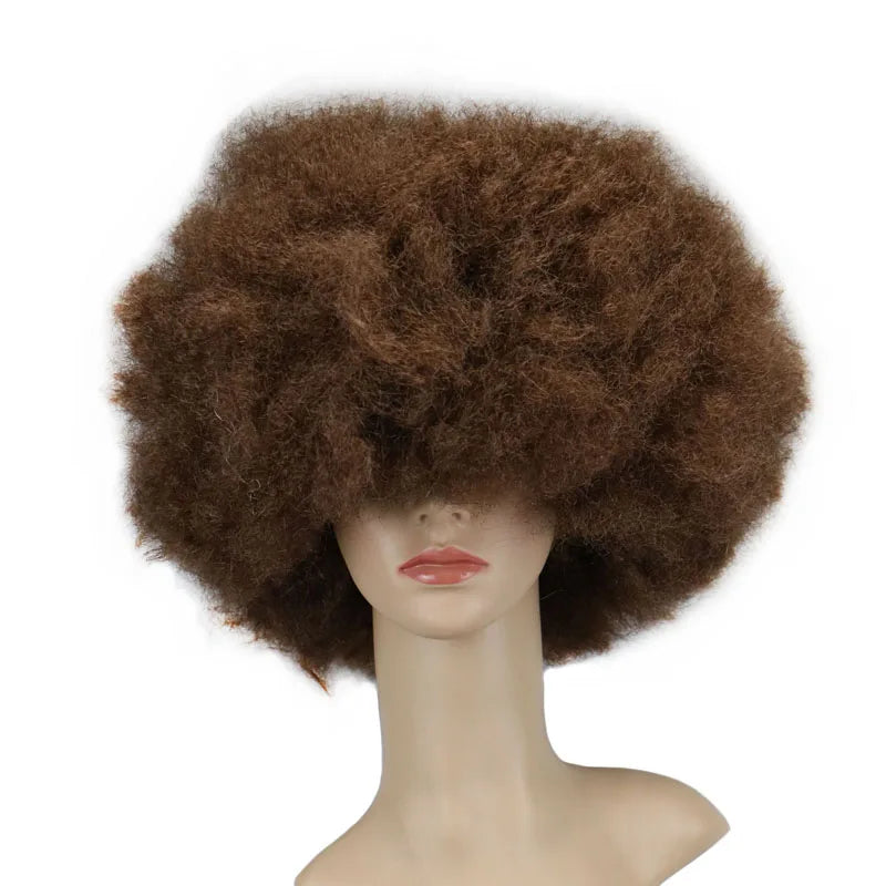 Synthetic 200g Super Big Short Curly Party Afro Wigs - Various Colors Available