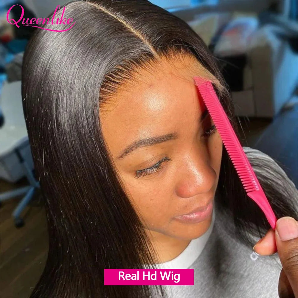 Straight Human Hair HD Invisible Lace Frontal Wig