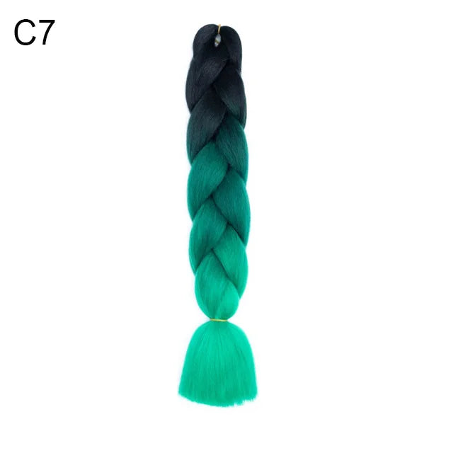 24Inch Synthetic Yaki Jumbo Braiding Hair - Various Colors Available