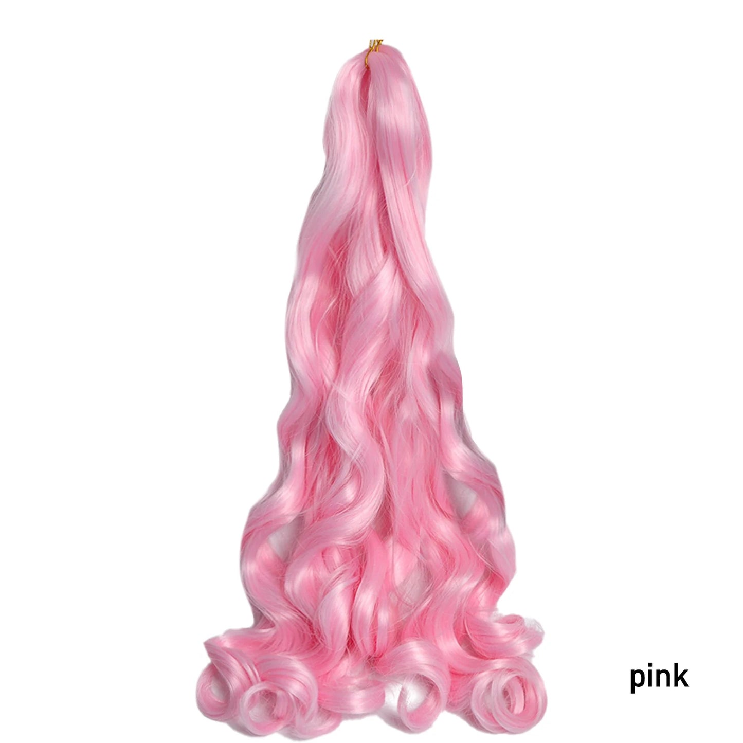 French Spiral Curls Pre Stretched Loose Synthetic Braiding Hair