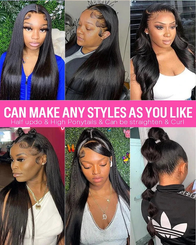 Brazilian Bone Straight - Transparent HD Lace Frontal Human Hair Wig