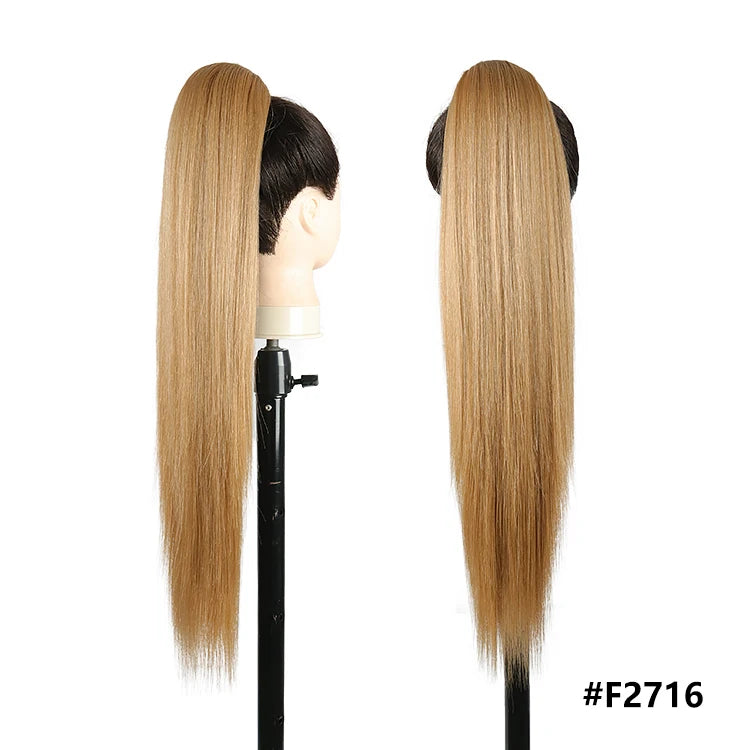 Long Synthetic Clip In Drawstring Ponytails - Various Options Available