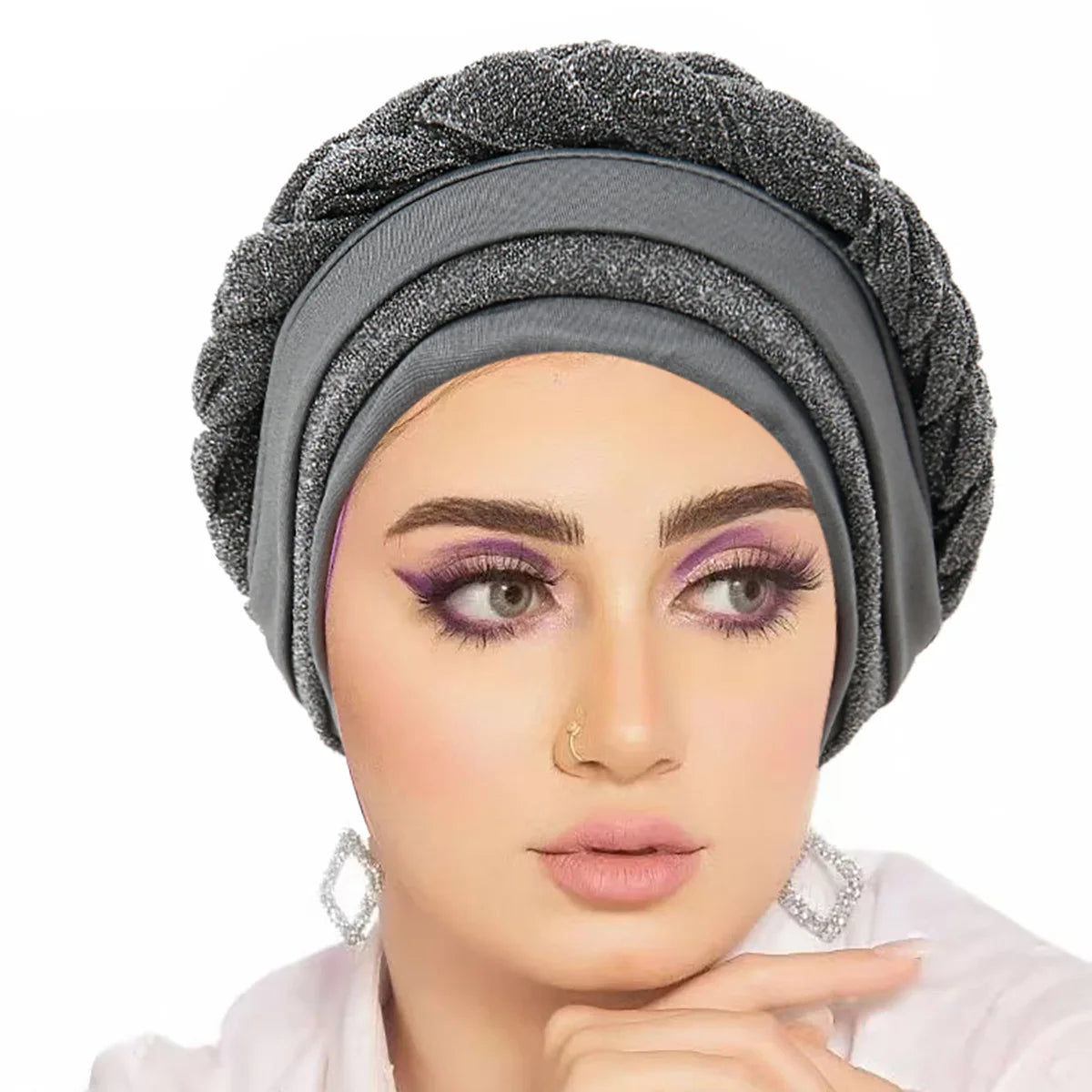 Women's Pleated Turbans in Various Colors