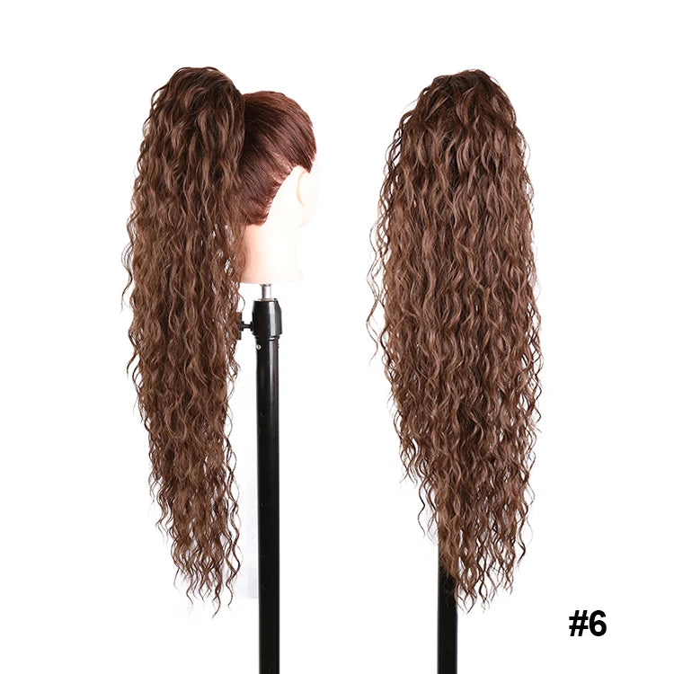 Long Synthetic Clip In Drawstring Ponytails - Various Options Available