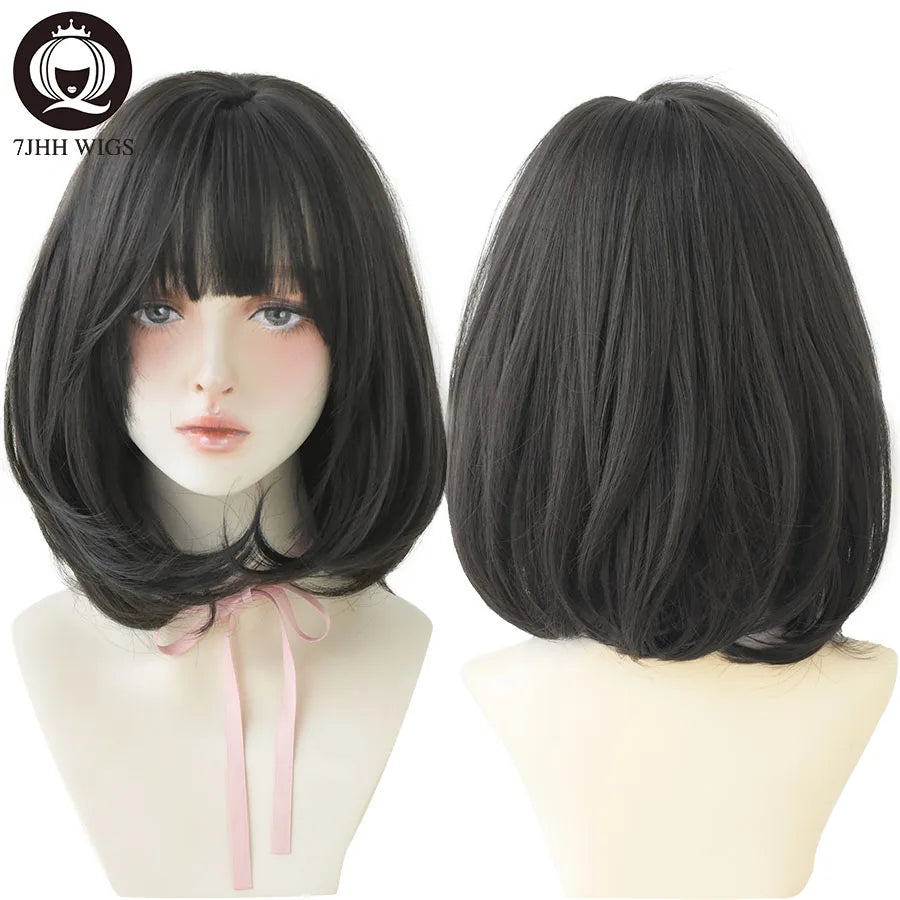 Short Bob Synthetic Wig - Various Colors Available
