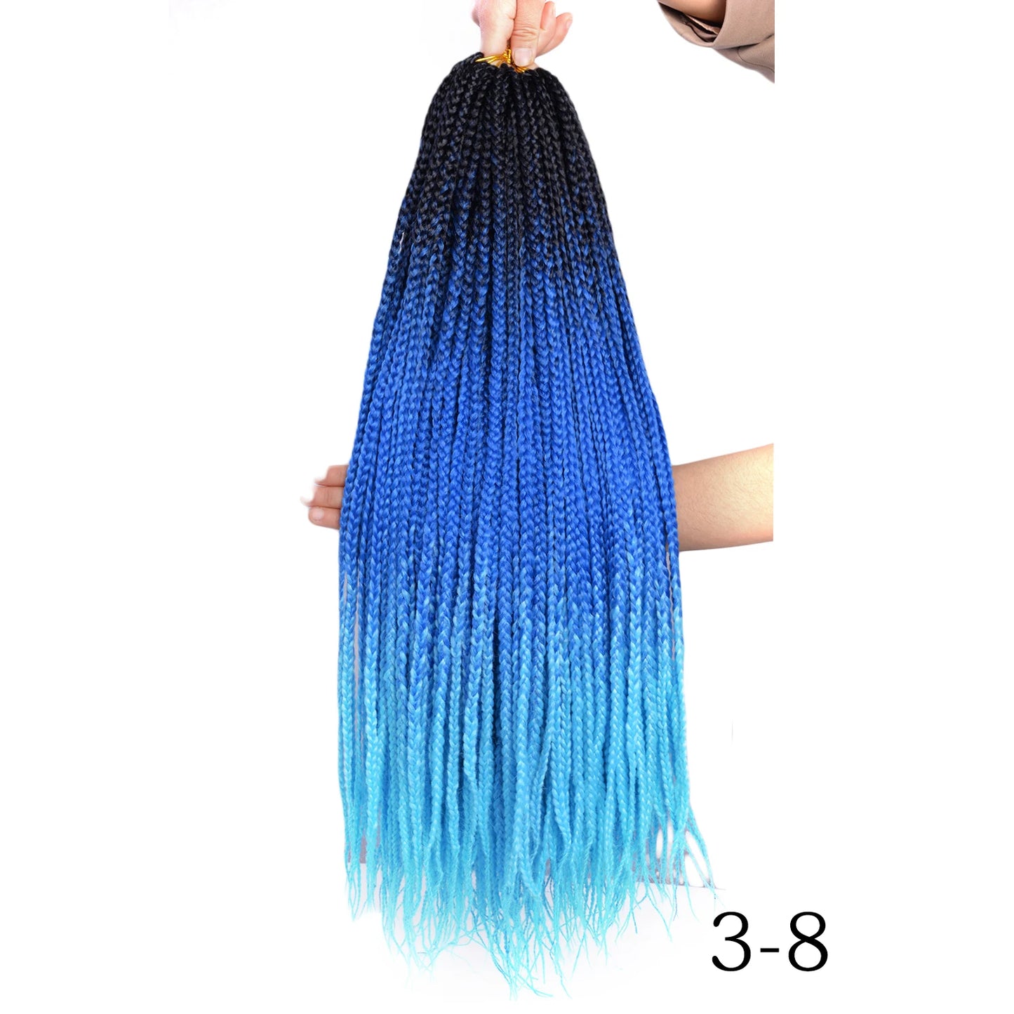 Synthetic Long Pre-Looped Box Braids Crochet Hair