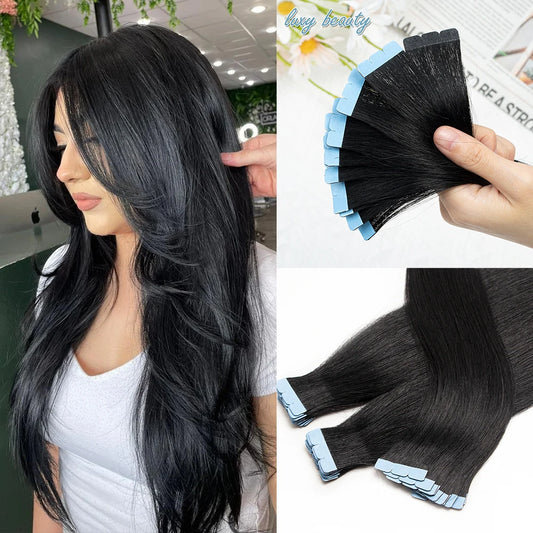 Mini Straight Invisible Seamless Double Sided Human Hair Tape Ins