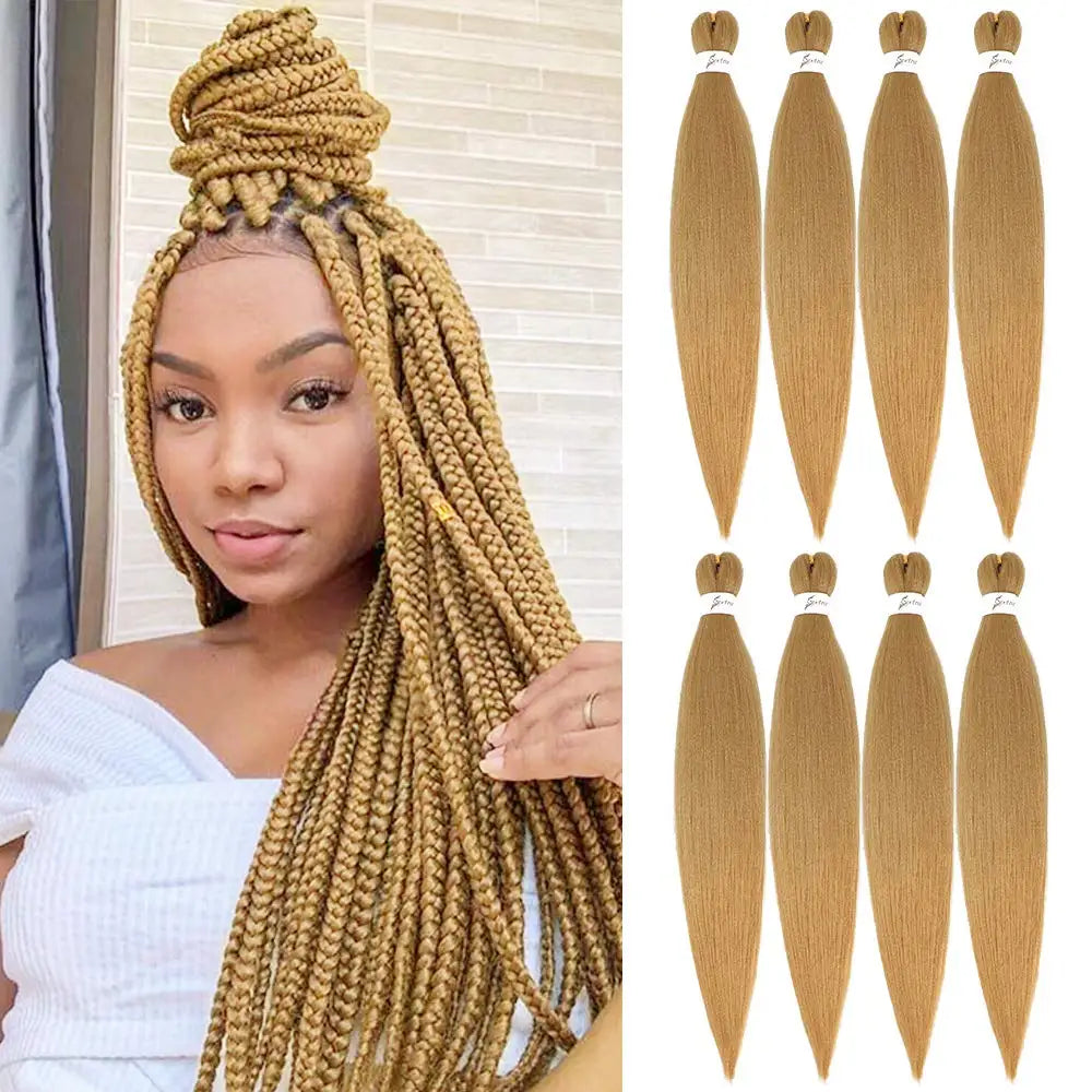 Pre-Stretched Synthetic Braiding Hair - Various Colors Available