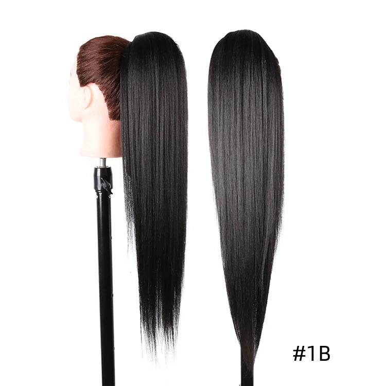 Long Synthetic Clip In Drawstring Ponytails - Various Options Available