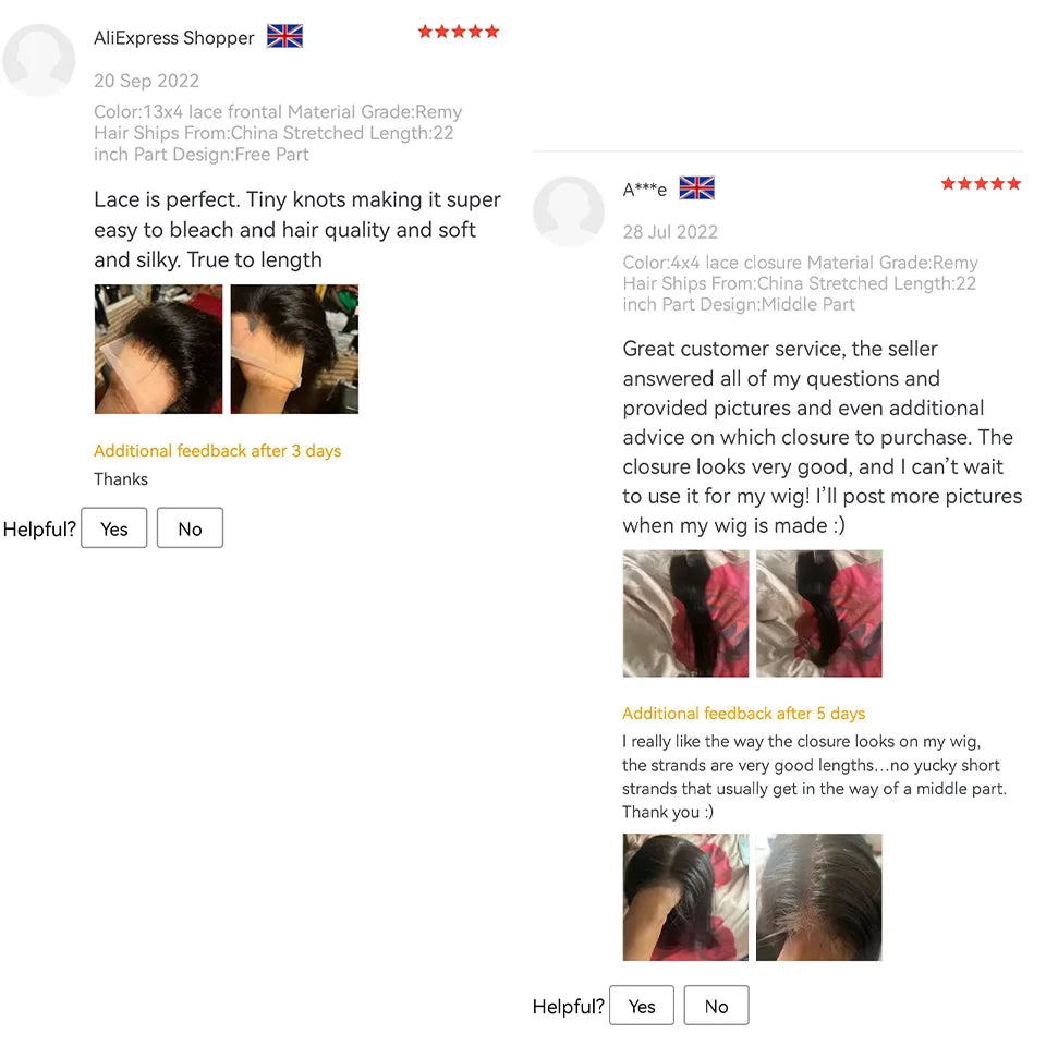 Brazilian Straight Human Hair Transparent Lace Frontal or Closure