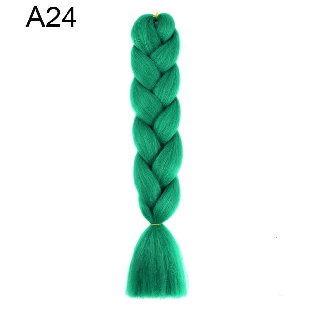 24Inch Synthetic Yaki Jumbo Braiding Hair - Various Colors Available