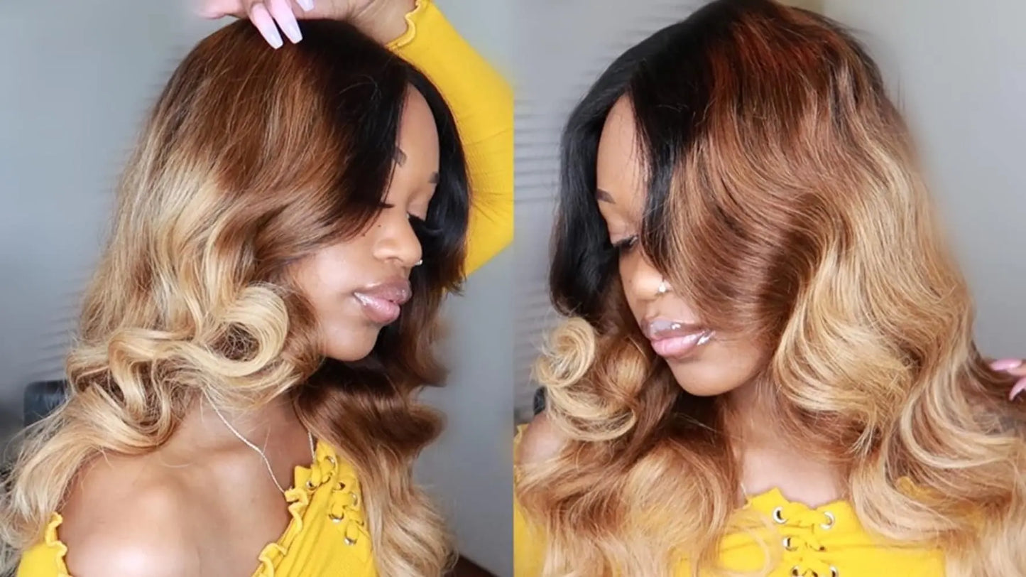 Body Wave Bundles Human Hair - Ombre Colored