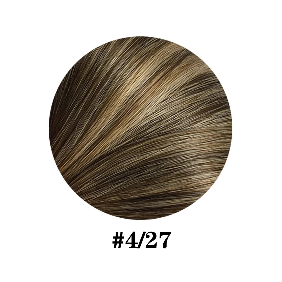 Natural Straight Remy 100% Human Hair Invisible Seamless Clips Ins