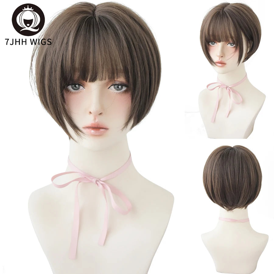Short Bob Synthetic Wig - Various Colors Available