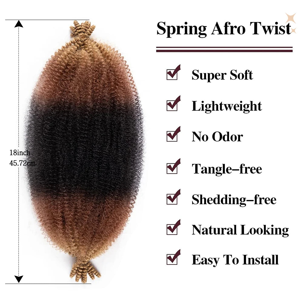 Afro Kinky Marley Twist Braiding /Crochet Synthetic Hair - Various Colors Available