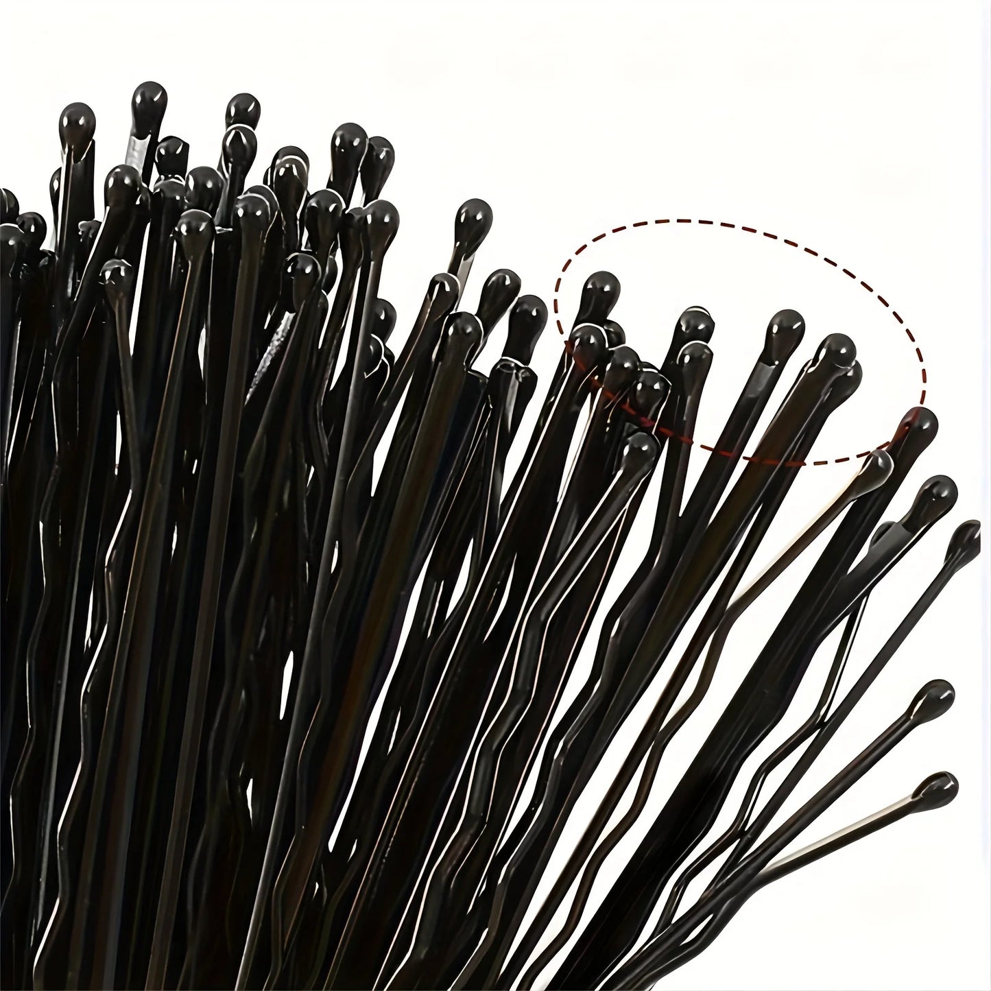 50/100pcs Classic Black 2.17inch Alloy Bobby Pins