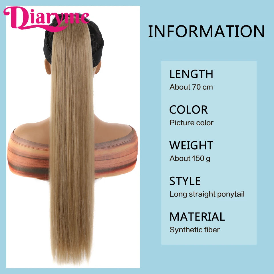 Long Straight Synthetic Ponytails - Various Options Available
