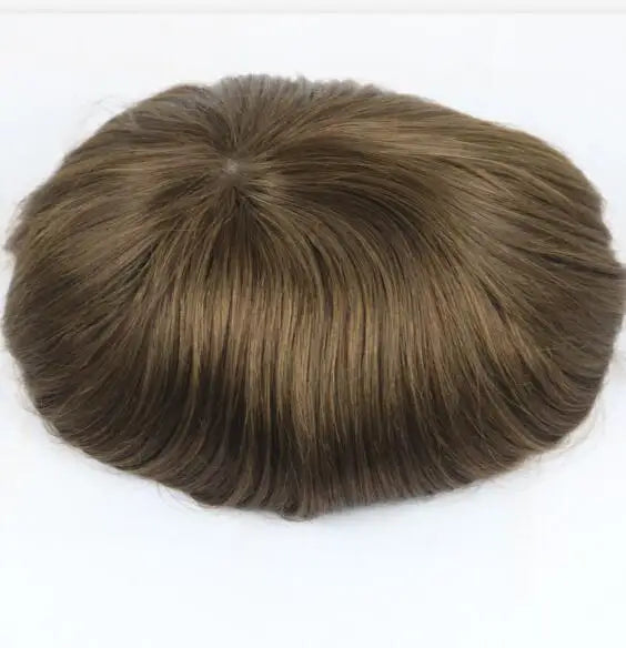 Durable Fine Mono PU Base Natural Hairline Toupee/Replacement Unit 100% Man Human Hair Prosthesis Capillary - Various Options Available