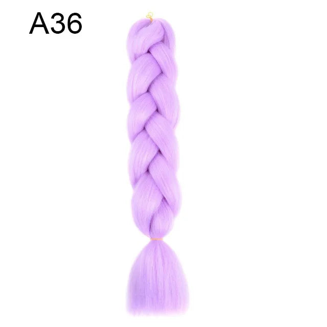 24Inch Synthetic Yaki Jumbo Braiding Hair - Various Colors Available