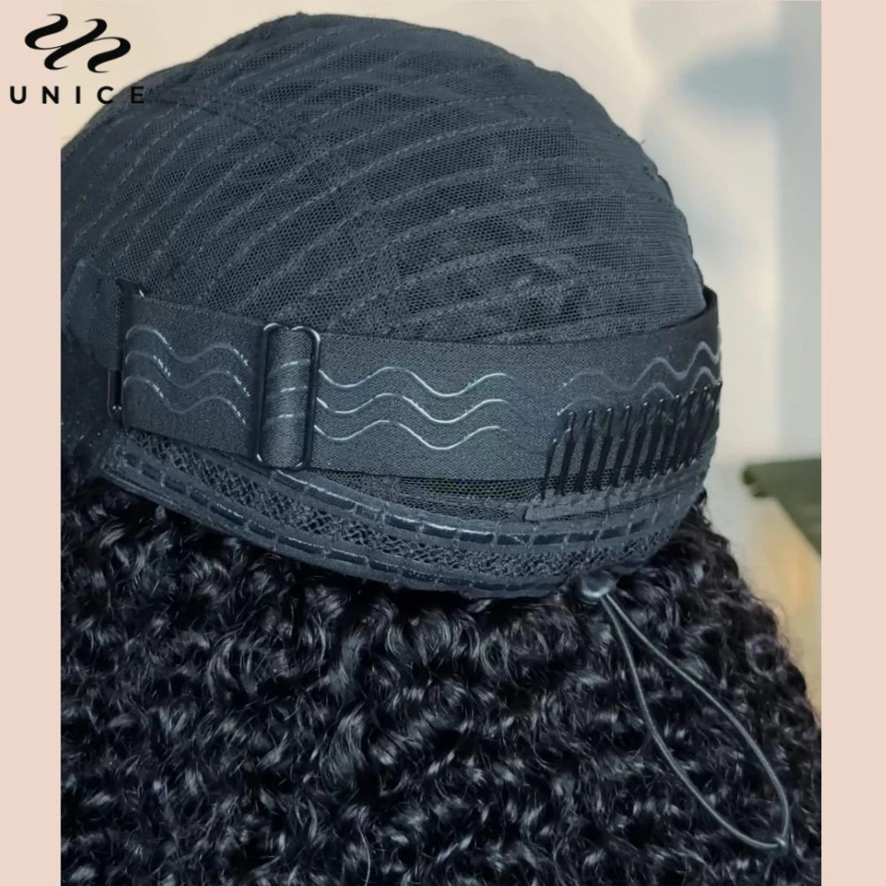 Kinky Curly V Part 100% Human Hair Wig