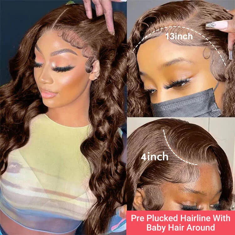 Remy Brazilian Body Wave Human Hair Lace Frontal With Baby Hair - Various Options Available