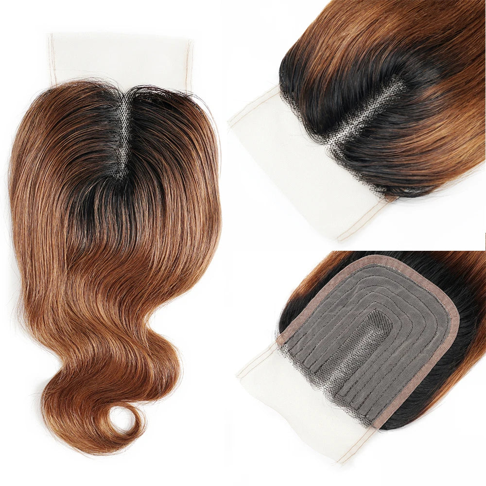 1PC Lace Closure Middle Part Body Wave Human Hair