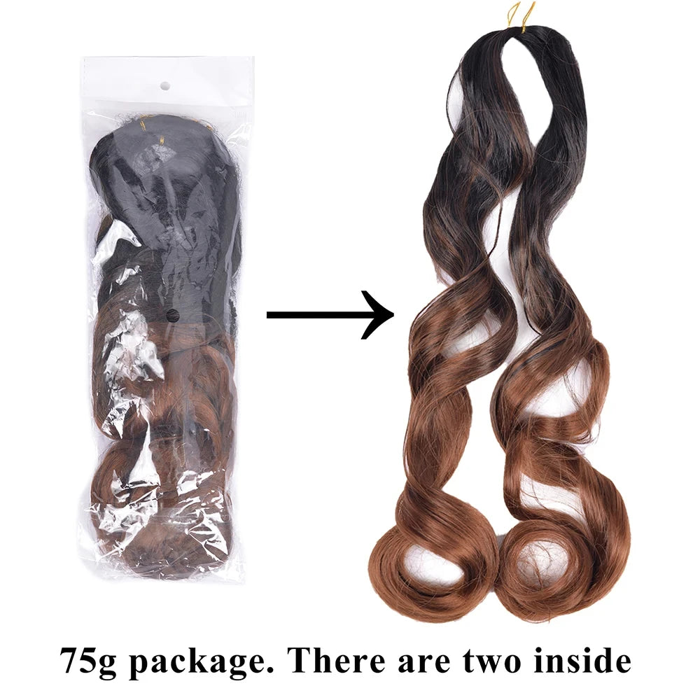 Loose French Spiral Curl Synthetic Pre-Stretched Braiding Hair