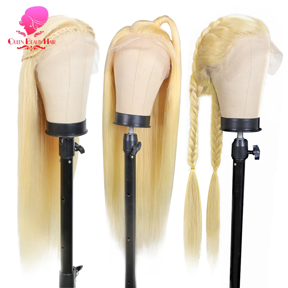 Blonde Bone Straight - 360 Pre Plucked Full Lace Frontal Human Hair Wig