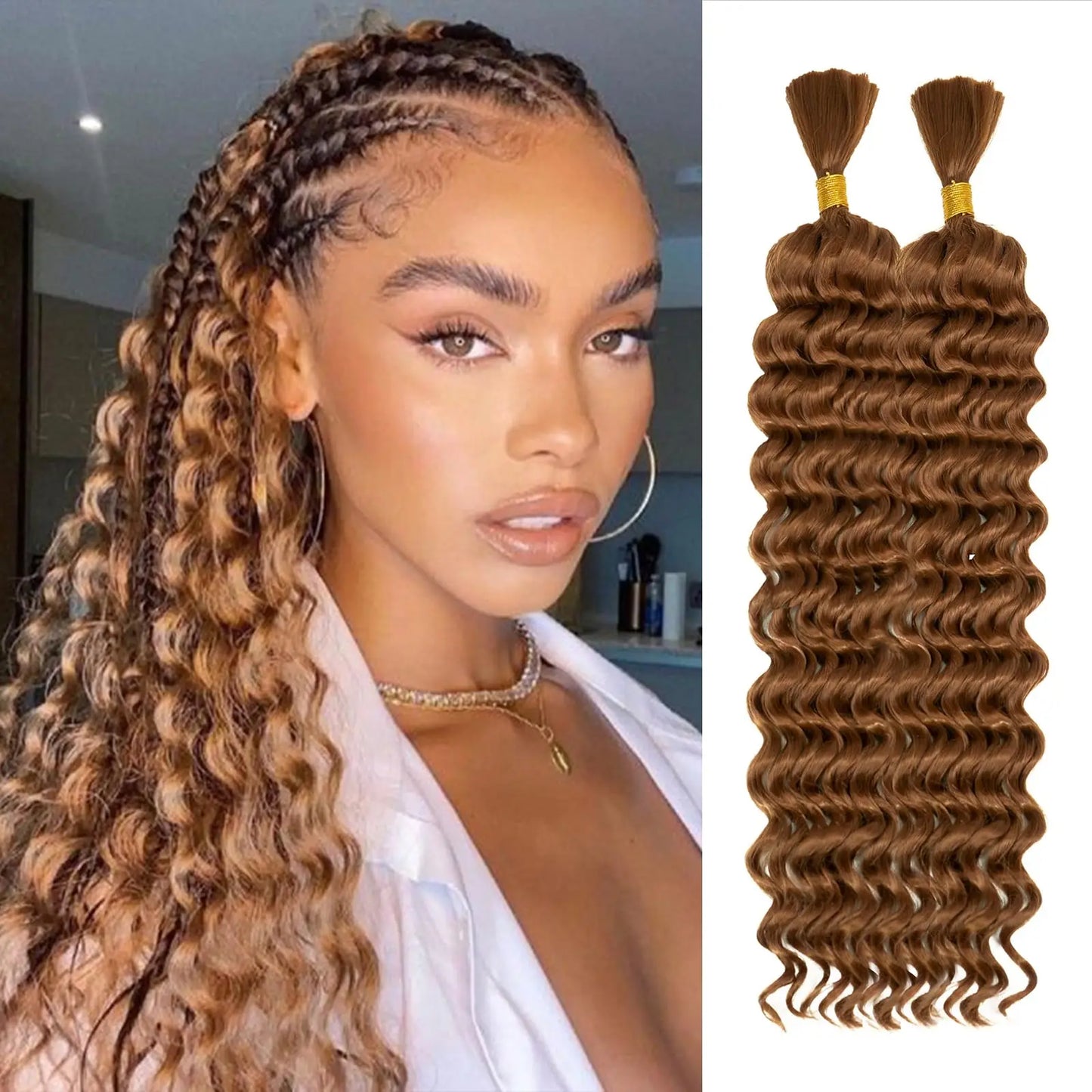 Synthetic Deep Wave Boho Braiding Hair - Various Colors Available
