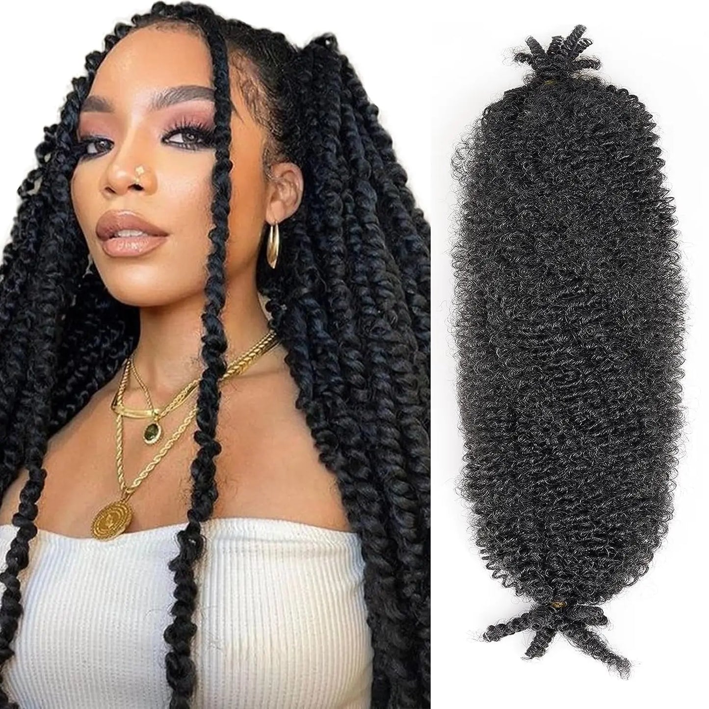 Afro Kinky Marley Twist Braiding /Crochet Synthetic Hair - Various Colors Available