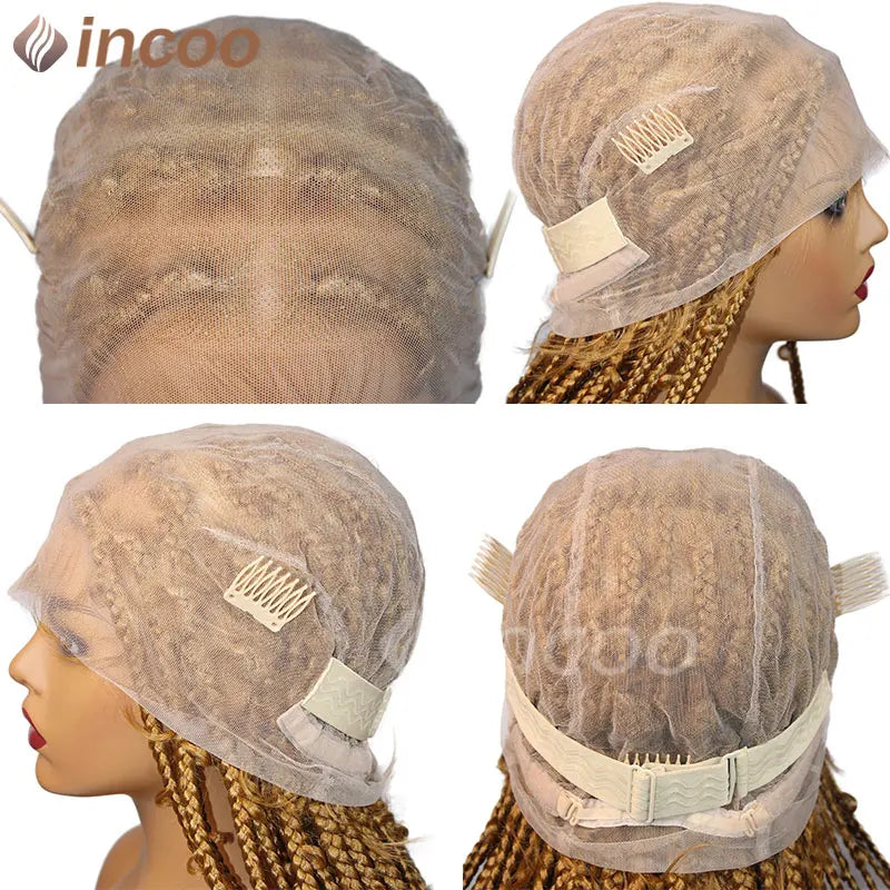 36 Inch Synthetic Braided Butterfly Lace Front Synthetic Wigs - Various Colors Available