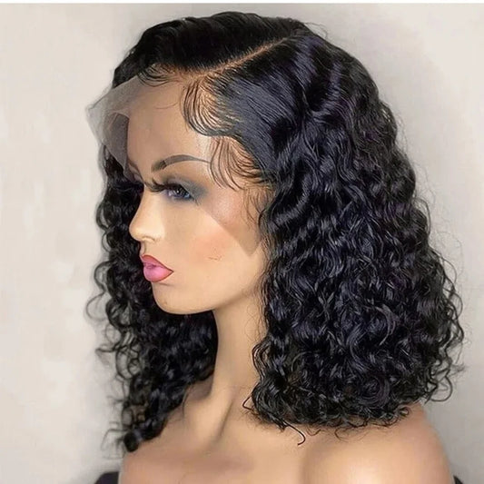 Brazilian Deep Wave Curly Bob - Lace Front Human Hair Wig