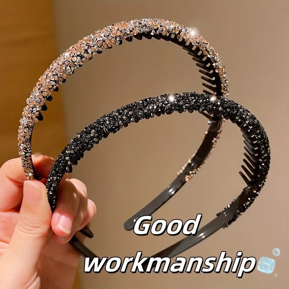 2/6Pieces of Children's Toothed Rhinestone Non-Slip Headbands Do Not Strangle the Head