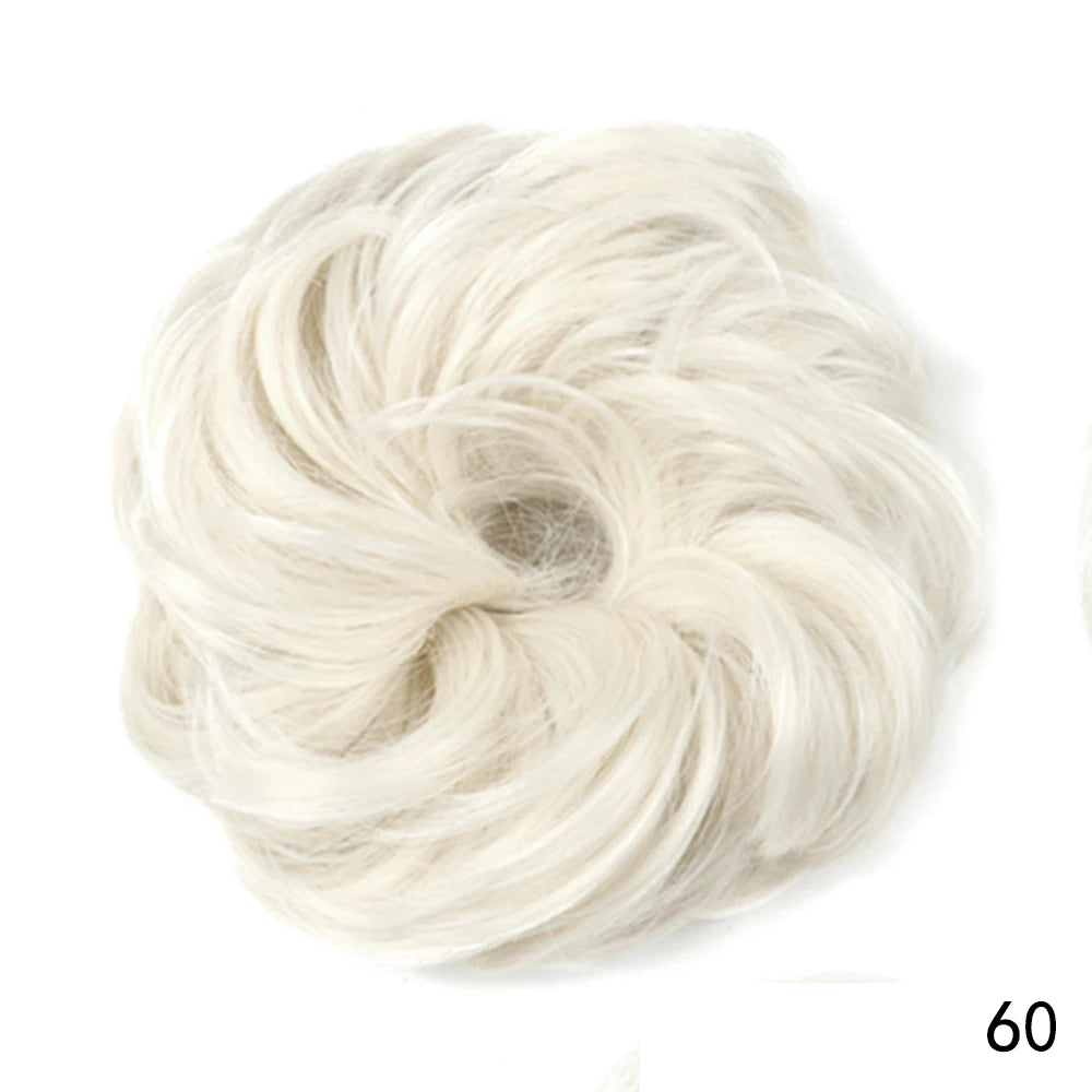Synthetic Culrly Messy Ponytail Updo Bun with Elastic Band/Scrunchy
