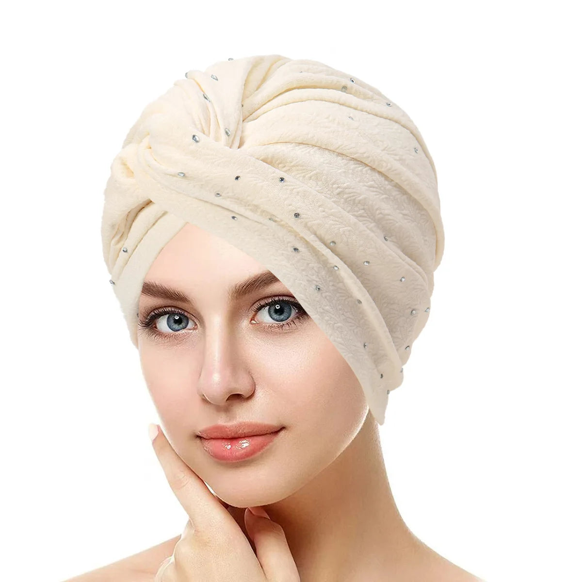 Women's Pleated Turbans in Various Colors