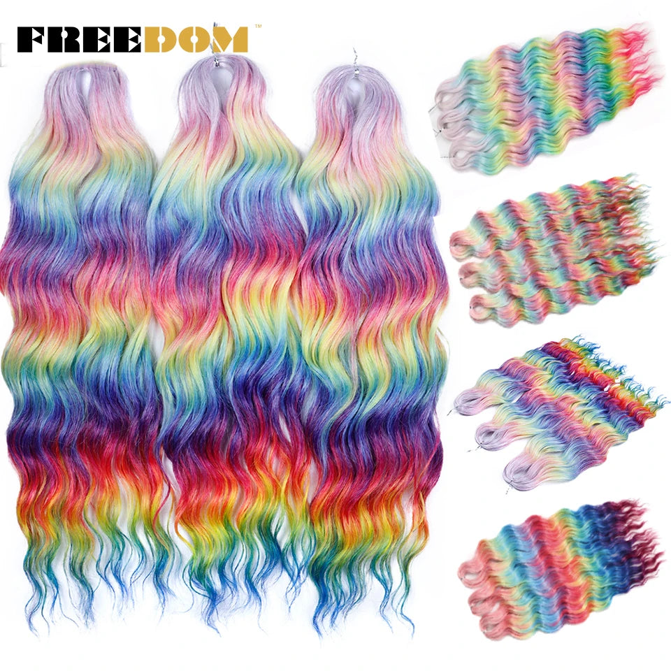 Deep Water Wave Synthetic 24inch Long Crochet Hair