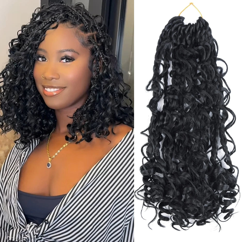 10 Inch Bob Goddess Box Braids Crochet Synthetic Hair 1Pcs/Lot