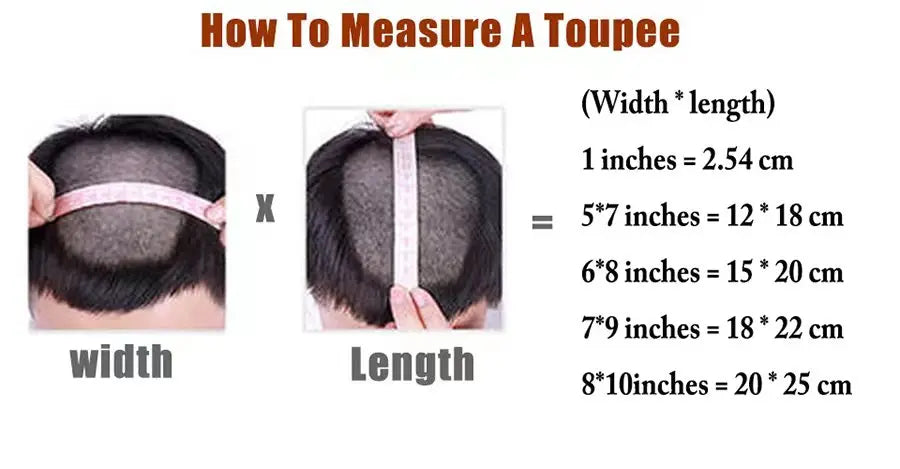 Human Hair Capillary Prothesis 130% Density 0.1-0.12 Thickness Skin Hair Wig