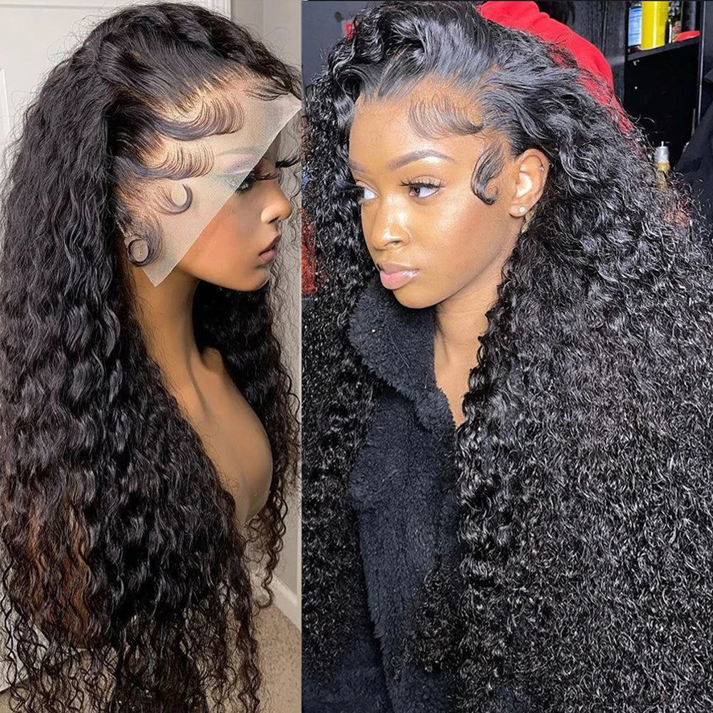 Deep Kinky Curly - HD Transparent Lace Frontal  Human Hair Wig