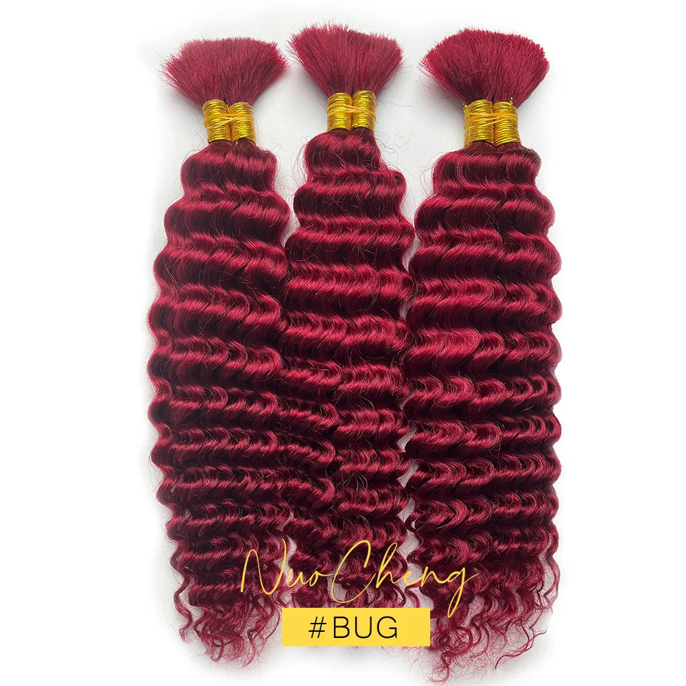 Brazilian Deep Wave Human Hair Braiding -  (Boho Braids)