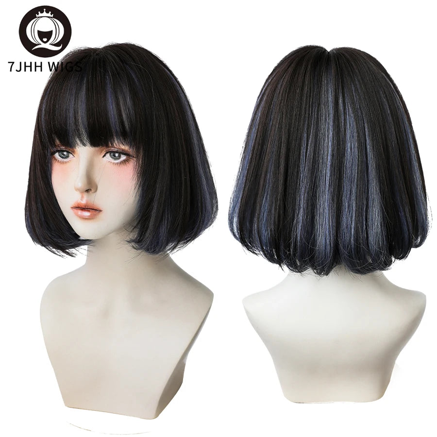 Short Bob Synthetic Wig - Various Colors Available